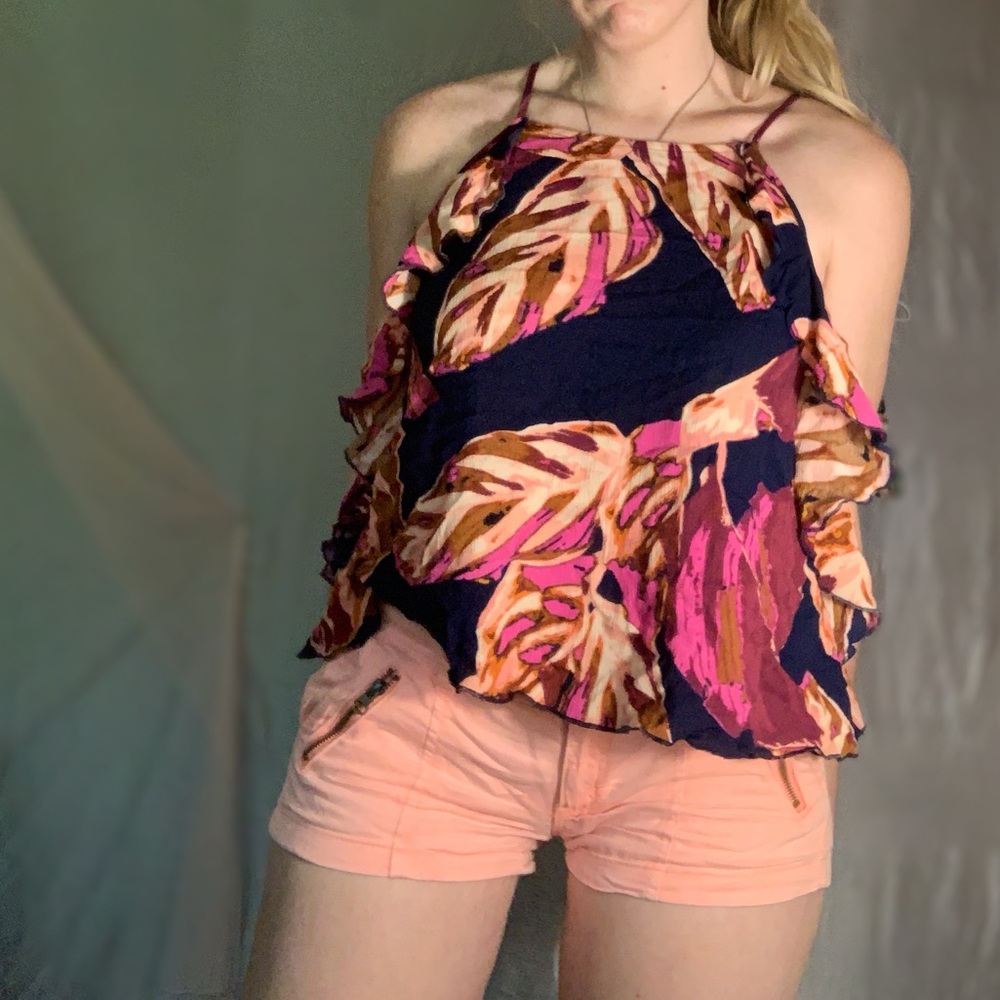 Cross Back Palms Multicolor Tank